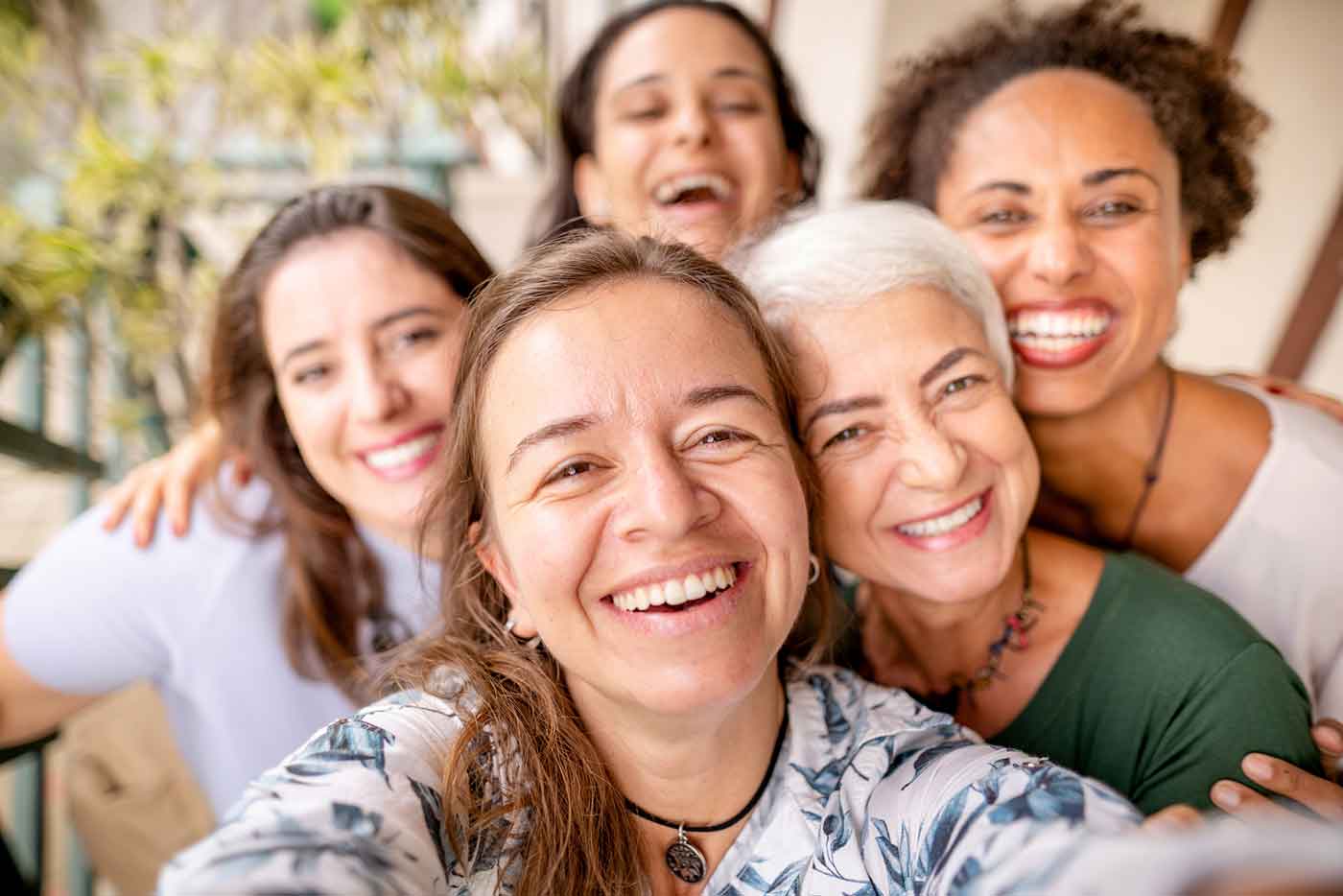 Group of happy healthy women