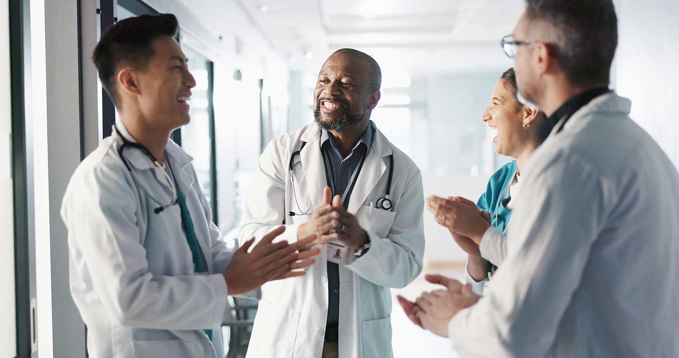 Group of Happy Doctors in ER